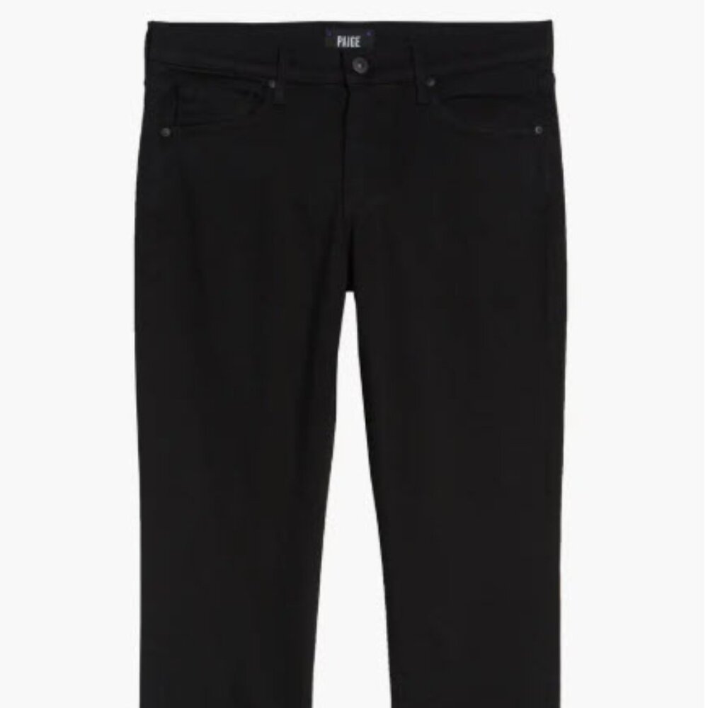 Men's Paige Transcend Lennox Slim Fit Black Denim Jeans  Size 36 waist